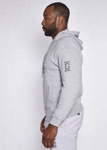 Grind Kings™ Grey Hooded Sweatshirt Grey Logo Big & Tall