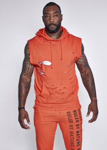 Load image into Gallery viewer, Orange Sleeveless Sweatshirt
