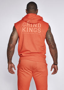 Orange Sleeveless Sweatshirt