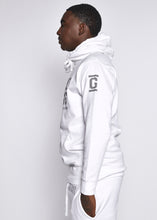 Load image into Gallery viewer, White Logo-Hooded Sweatshirt
