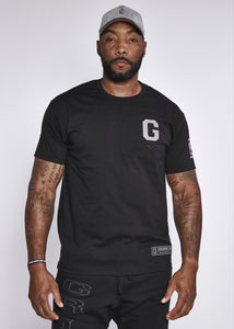  Black T Shirt Grey Logo