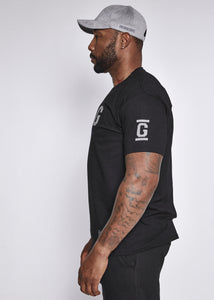 Black T Shirt Grey Logo