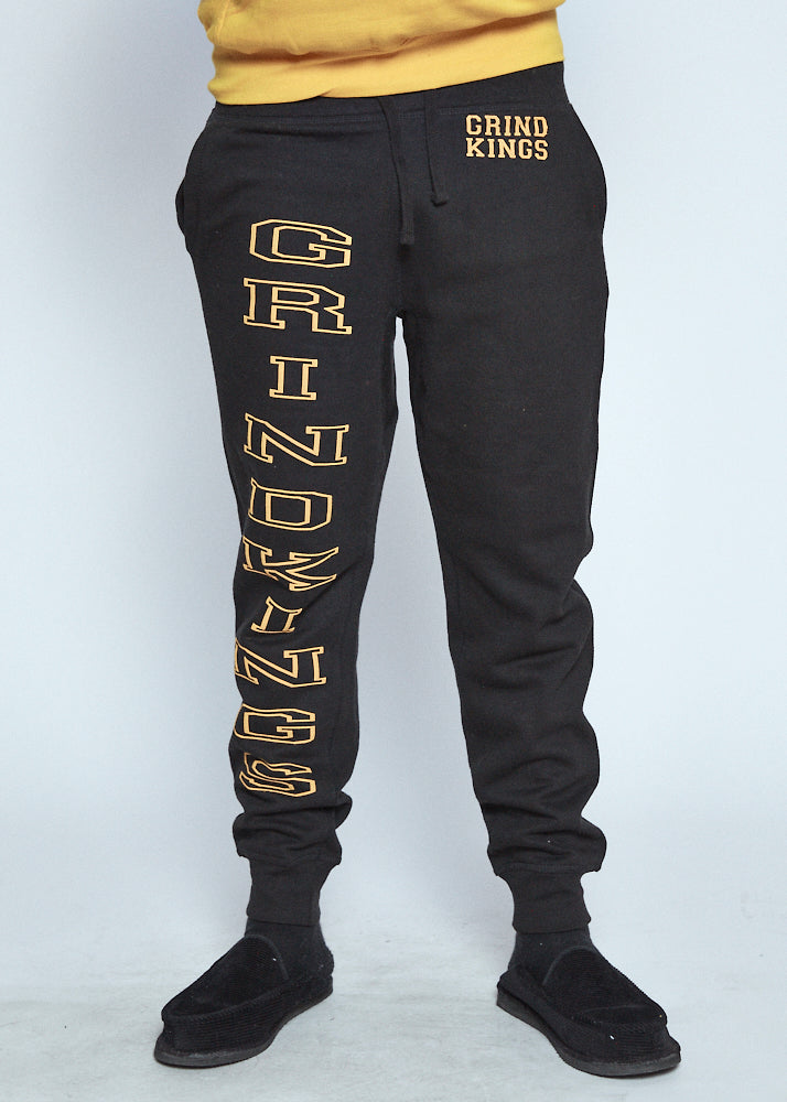 Black Sweat Pant Yellow Logo