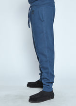 Load image into Gallery viewer, Blue Sweat Pant With Grey Logo
