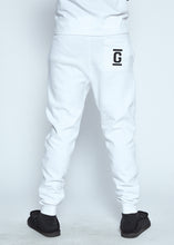 Load image into Gallery viewer, White Sweat Pant Black Logo
